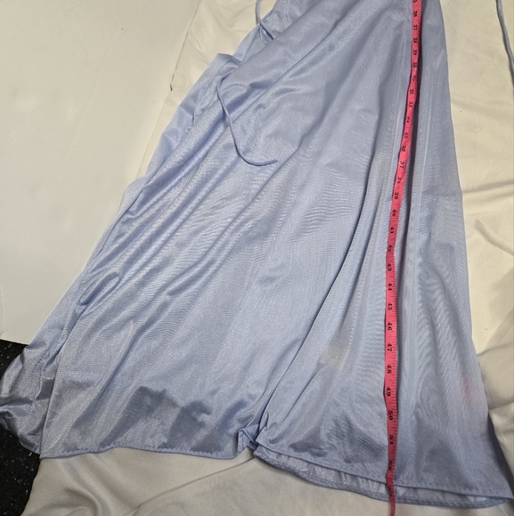 NEW Deadstock baby blue lace coquette sheer long nightgown‎ dress S/M - Picture 9 of 9